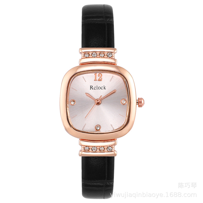 New Women&#039;s Square Watch Leather Watch Strap Student&#039;s Watch Trendy Personalized, Stylish and Simple Watch