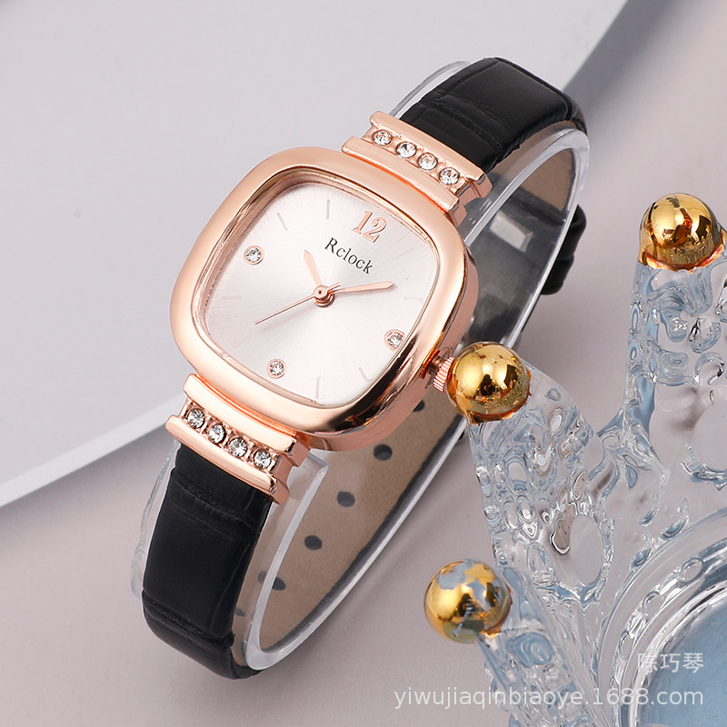 New Women&#039;s Square Watch Leather Watch Strap Student&#039;s Watch Trendy Personalized, Stylish and Simple Watch