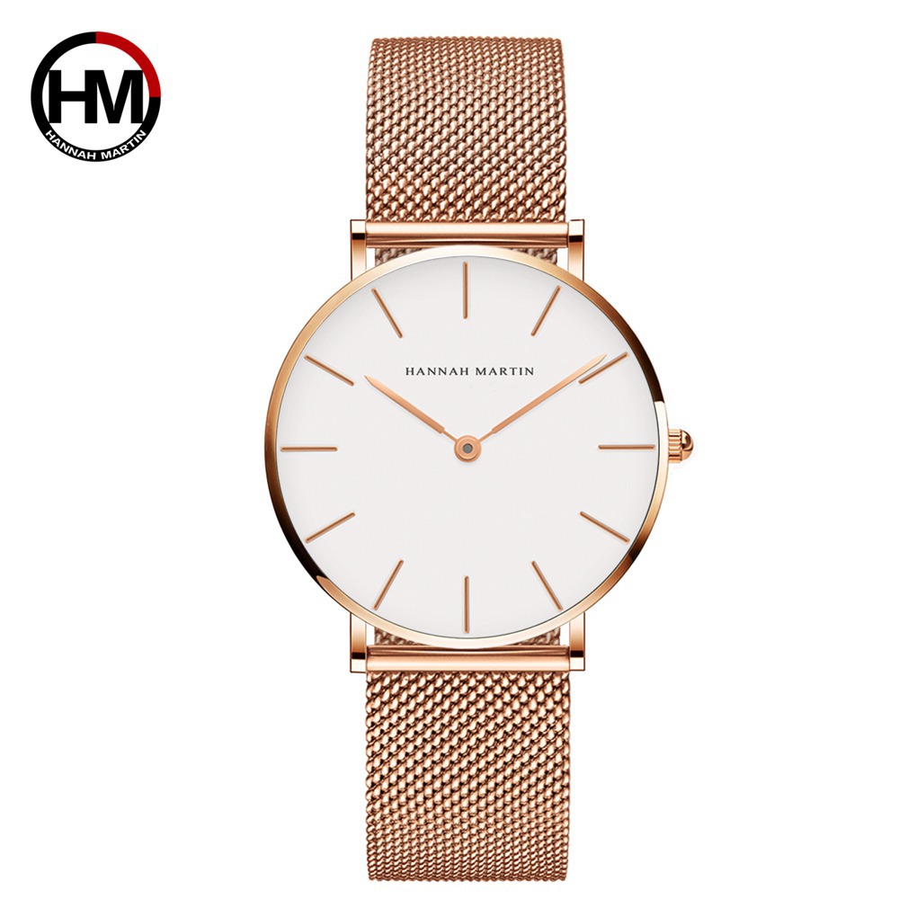 Japanese Movement Clean Steel Mesh Waterproof Watch Women Watches Authorized Amazon Patent Ladies&#039; Watch