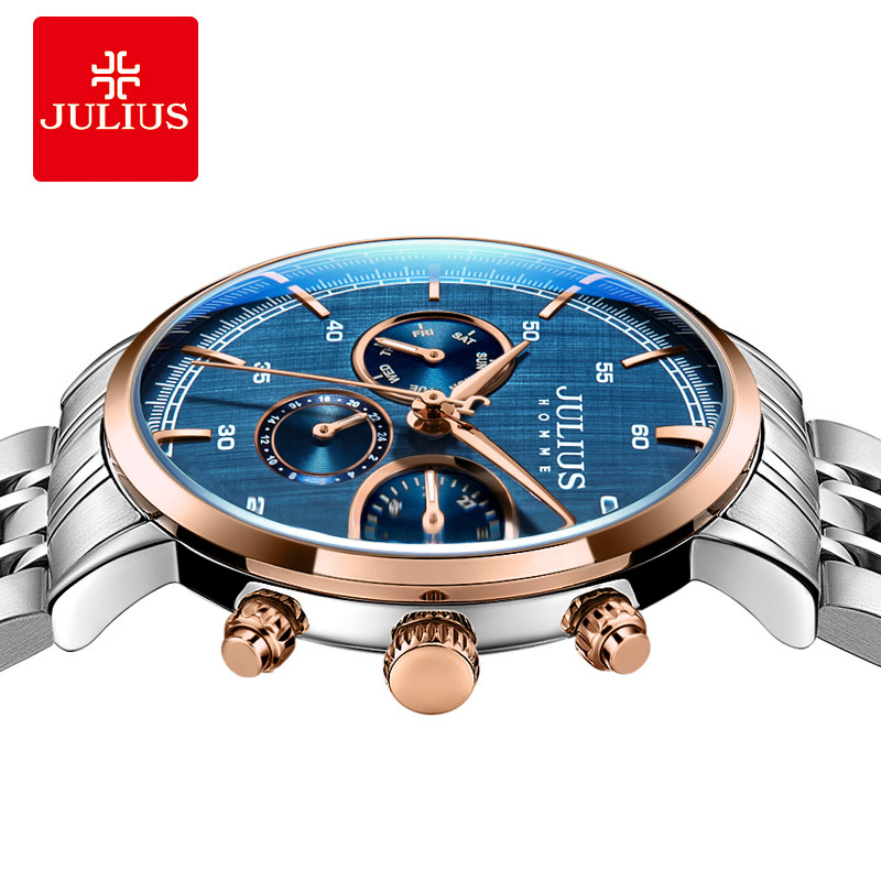 Julius Julius Casual Multi-Functional Quartz Waterproof Watch Fashion Men&#039;s Watch JAH-100