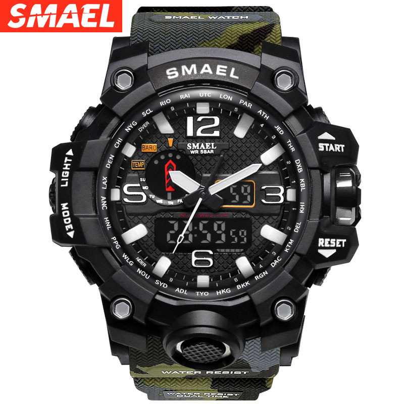 SMAEL Smael Camouflage Special Forces Cool Trendy Waterproof Watch Outdoor Sports Multifunctional Watch