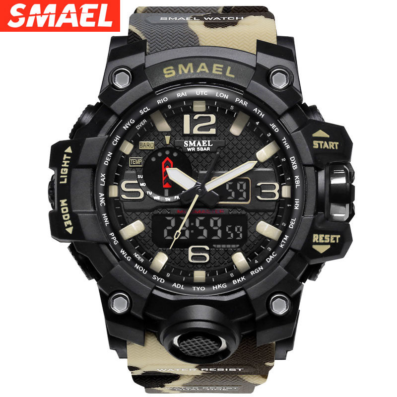 SMAEL Smael Camouflage Special Forces Cool Trendy Waterproof Watch Outdoor Sports Multifunctional Watch