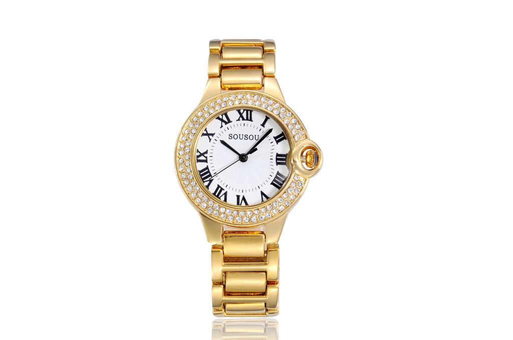 The shield with diamond watch Lady alloy watch wholesale upscale Ladies Watch direct authentic Watch