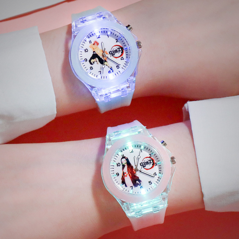 Ghost Killer Blade Watch New Cartoon Watch Student Watch Luminous Glow Children Watch Anime Ghost Killer Watch