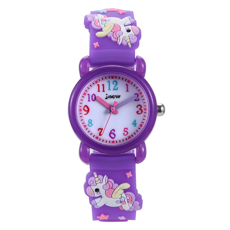 Environmental Protection Children&#039;s Watch 3D Children&#039;s Cartoon Watch Waterproof Quartz Watch Cross-Border Gift Watch Unicorn Children&#039;s Watch