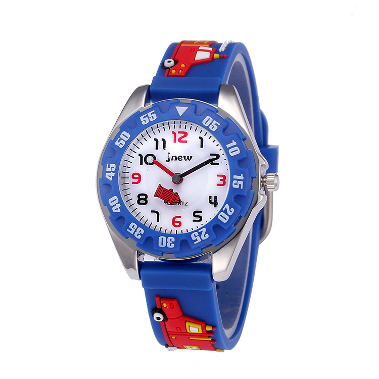 Environmental Protection Cartoon Watch Waterproof Quartz Silicone Watch Primary School Girls Boys Children Watch 3D Silicone Strap