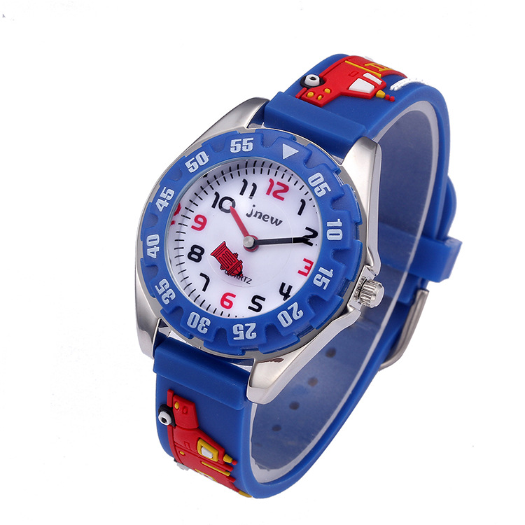 Environmental Protection Cartoon Watch Waterproof Quartz Silicone Watch Primary School Girls Boys Children Watch 3D Silicone Strap