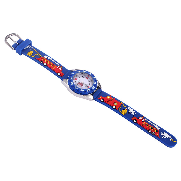 Environmental Protection Cartoon Watch Waterproof Quartz Silicone Watch Primary School Girls Boys Children Watch 3D Silicone Strap