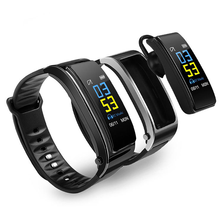 Y3plus Smart Bracelet Bluetooth Headset Two-in-One Separation Heart Rate Blood Pressure Music Audio Sports Watch