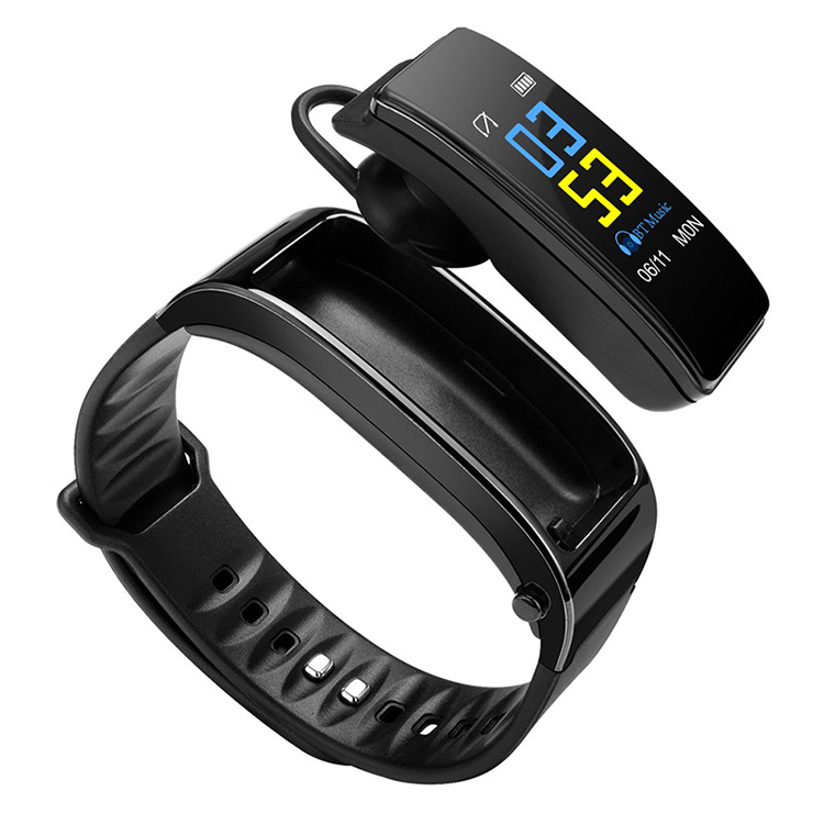 Y3plus Smart Bracelet Bluetooth Headset Two-in-One Separation Heart Rate Blood Pressure Music Audio Sports Watch