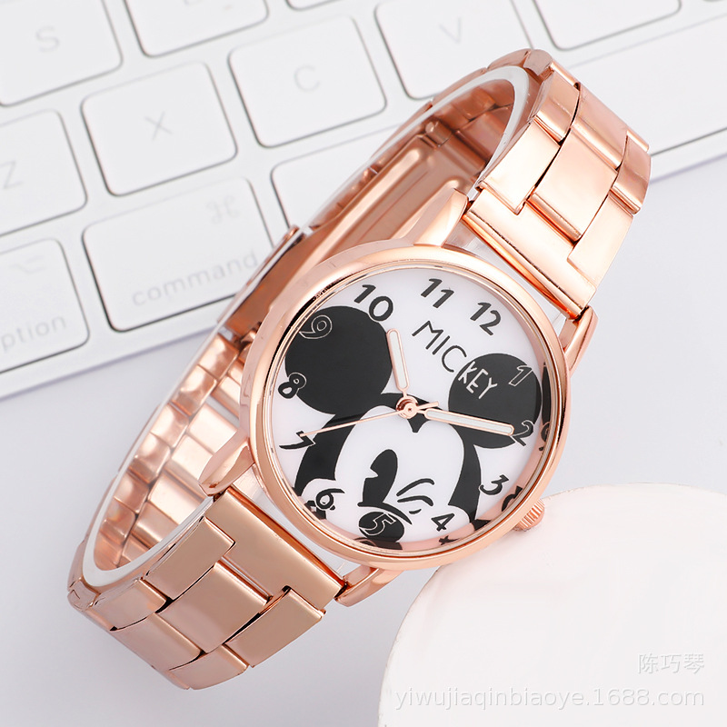 Foreign Trade New Sports Steel Watch Student Quartz Watch Children&#039;s Gift Watch Cartoon Pattern Digital Watch