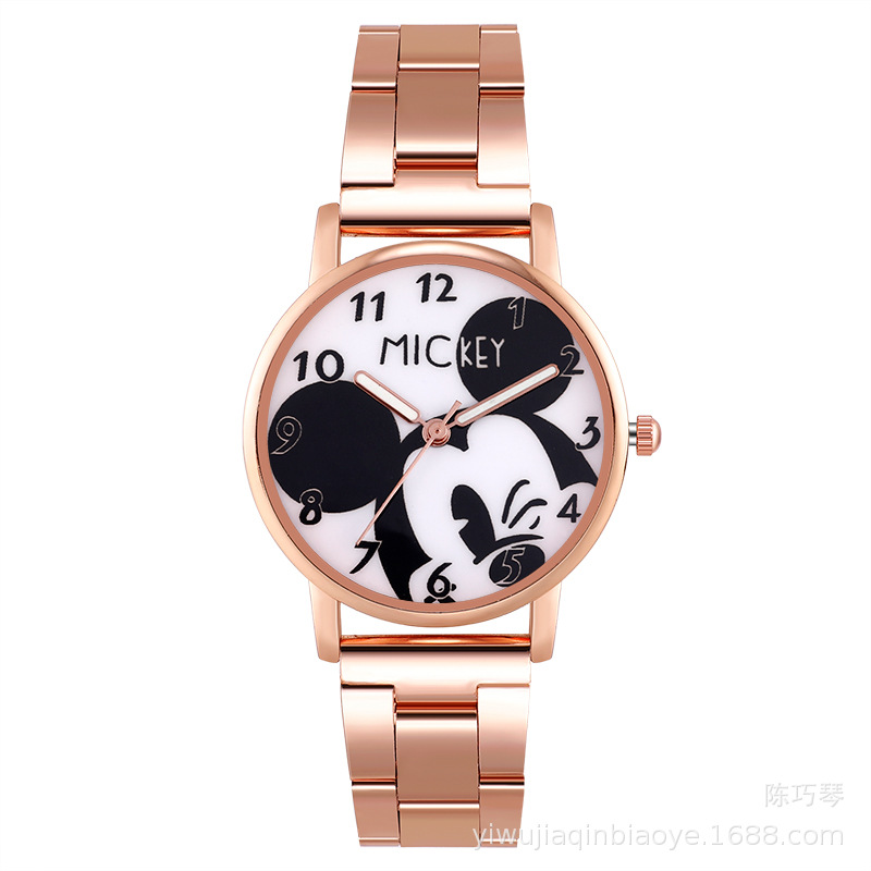Foreign Trade New Sports Steel Watch Student Quartz Watch Children&#039;s Gift Watch Cartoon Pattern Digital Watch