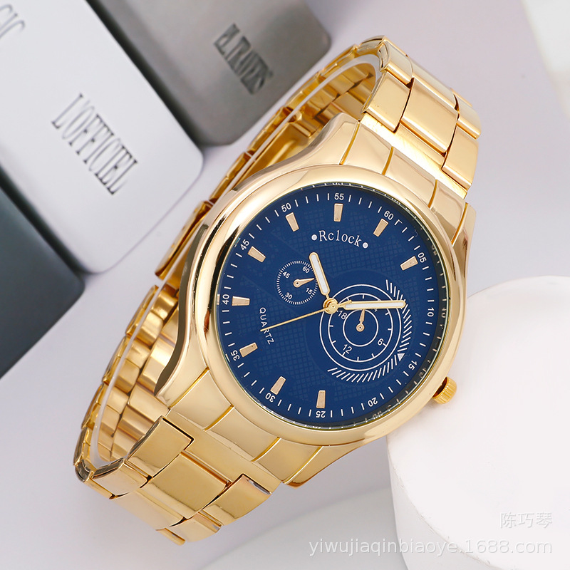 Foreign Trade New Geneva Sports Steel Watch Men&#039;s Quartz Watch Student Watch Business Gift Watch