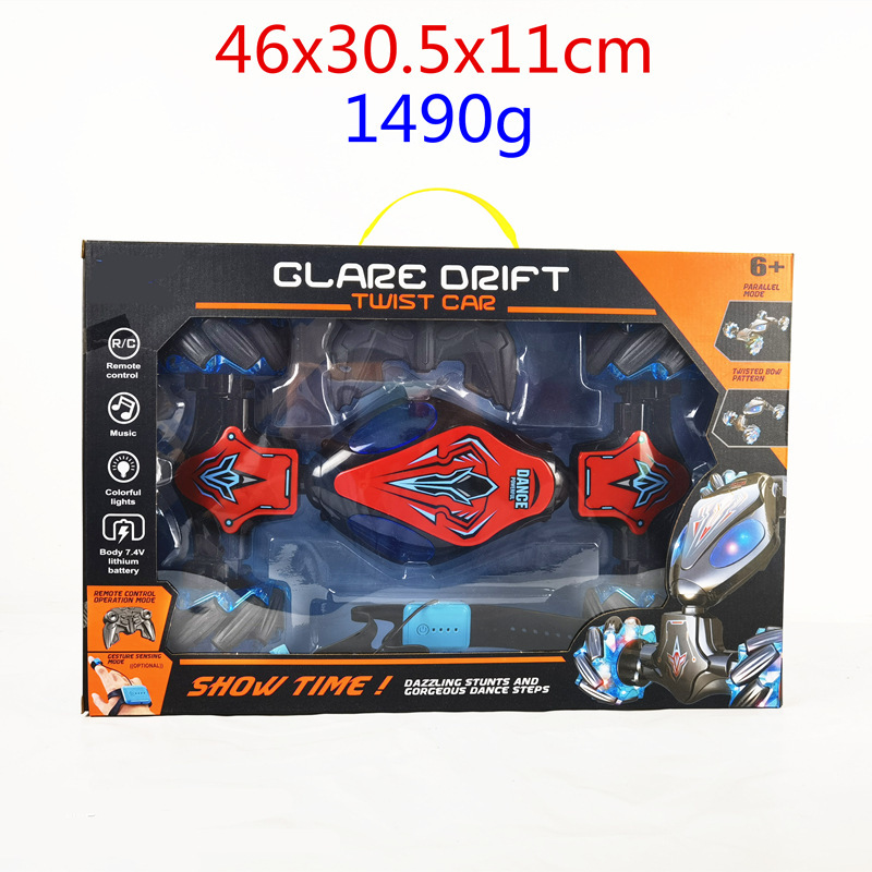 Large Watch Remote Control Four-Wheel Drive Rock Crawler Gesture Control Twist Light Music Children&#039;s Toys Cross-Border Wholesale