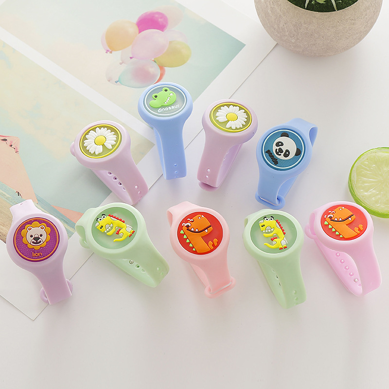 Light-Emitting Mosquito Repellent Children&#039;s Bracelet Independent Boxed Cartoon Luminous Children&#039;s Flash Mosquito Repellent Soft Rubber Watch in Stock