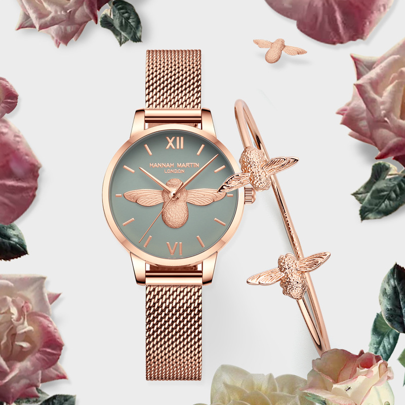 Xiaohongshu Ins Trendy Mori Women&#039;s British Niche Watch Japanese Movement OB Metal Watch