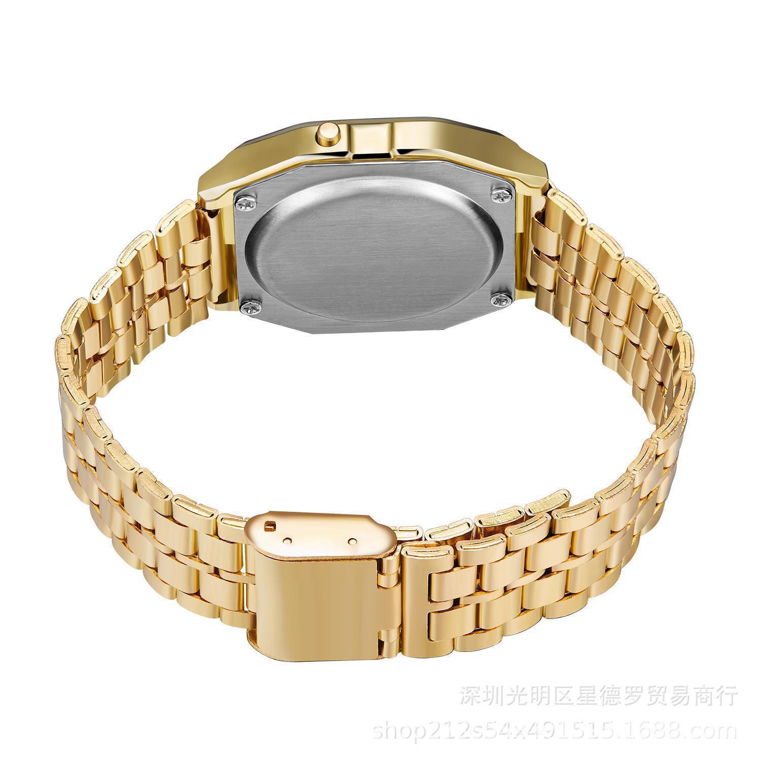 Ultra-Thin Children&#039;s Electronic Metal Watch Multi-Function Luminous Alarm Clock Steel Watch
