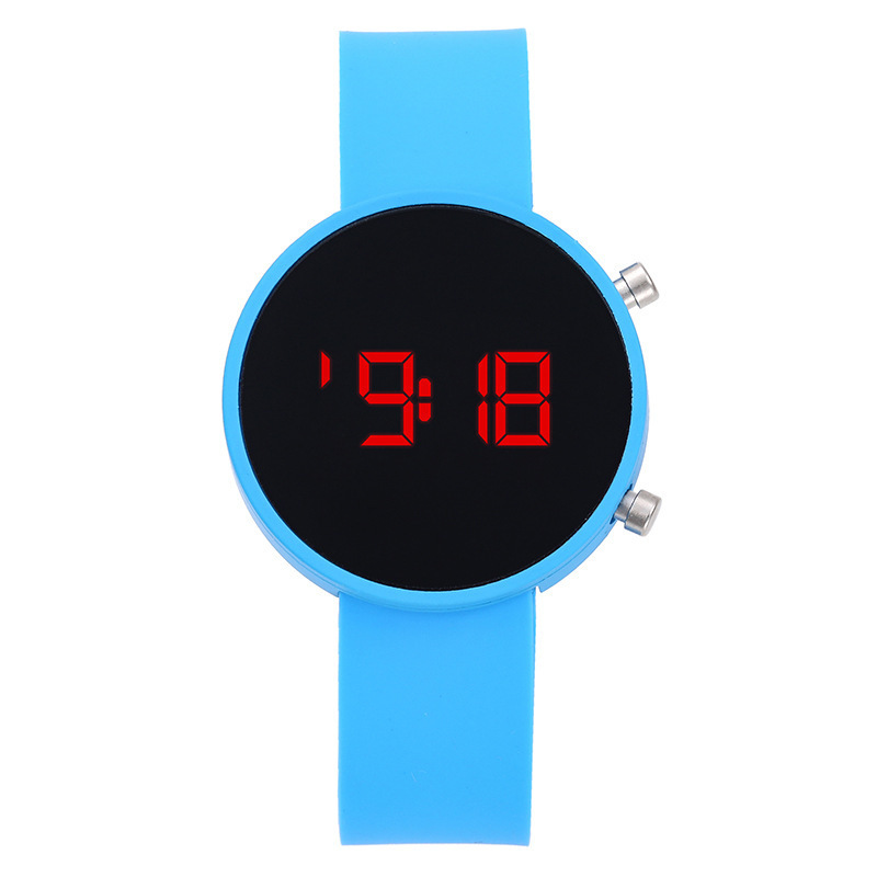 LED Watch New Round LED Jelly Cute Fashion Casual Metal Male and Female Student Couple Electronic Watch