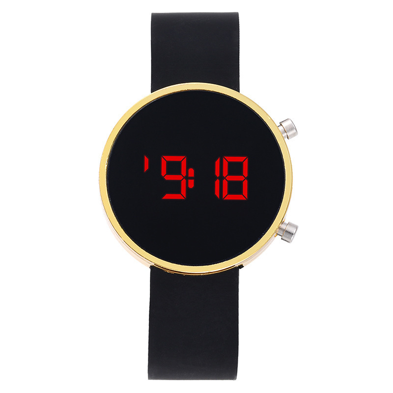 LED Watch New Round LED Jelly Cute Fashion Casual Metal Male and Female Student Couple Electronic Watch