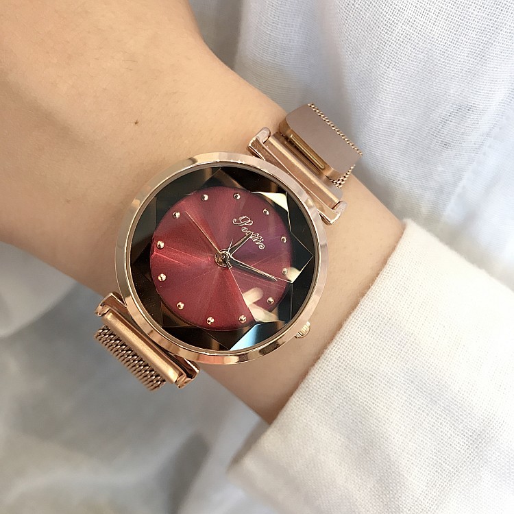 Metal Watch Shigaodi New Fashion Purple Women&#039;s Watch Milan Magnetic Strap Lazy Watch Quartz Watch Wholesale