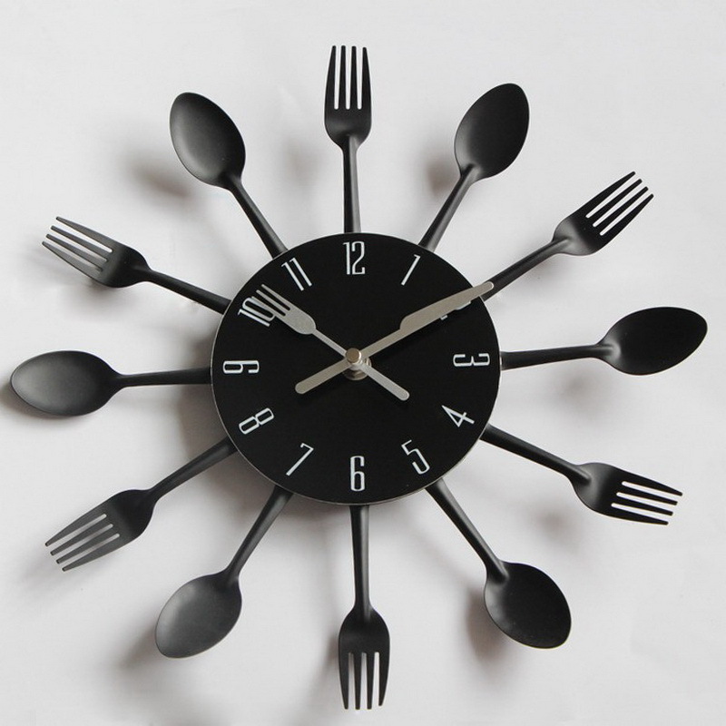 Factory Nordic Metal Creative Dining Room Wall Clock Living Room Mute Quartz Clock Wall Watch Household Minimalist Pocket Watch