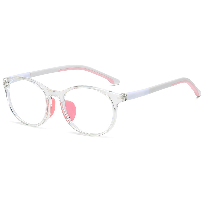 New TR90 Children&#039;s Anti-Blue Light Glasses Light Frame Plain Glasses Frame Myopia Glasses Frame Silicone Soft Leg