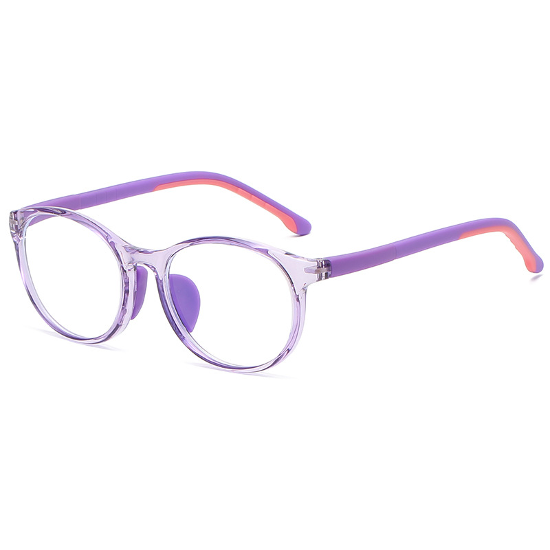 New TR90 Children&#039;s Anti-Blue Light Glasses Light Frame Plain Glasses Frame Myopia Glasses Frame Silicone Soft Leg