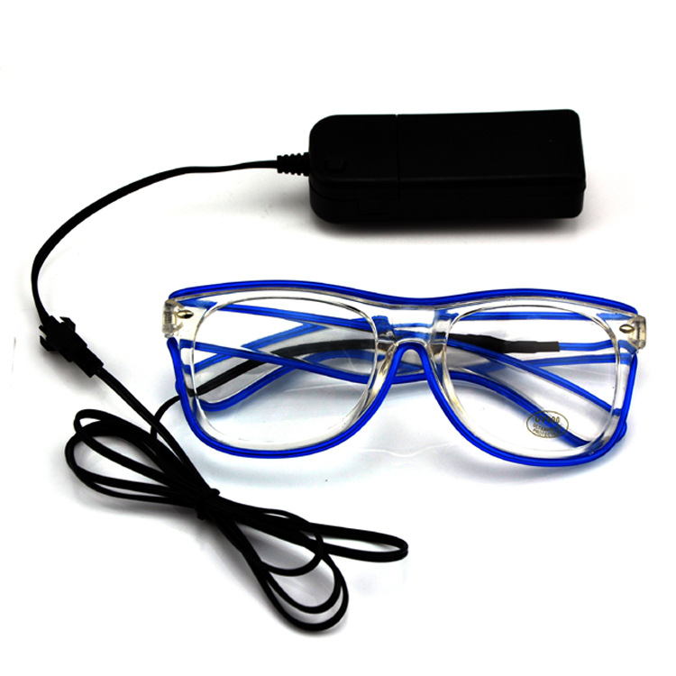 Flashing Glasses  Fluorescent Glasses Glasses El Luminous Personalized Glasses Glasses Factory Direct Sales