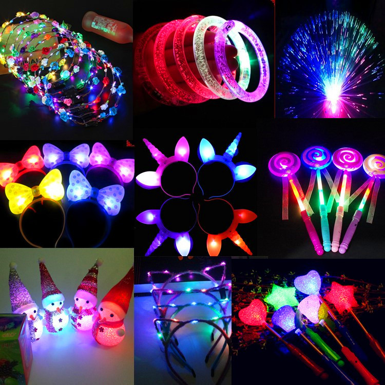 Children&#039;s Creative Glow Toy Night Market Push Small Gifts Gift Flash Ring Headband Flashing Glasses