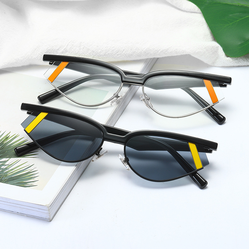Manufacturer 2021 New European and American Fashion Cat Eye Sunglasses Sexy Retro Export Decorative Decorative Glasses
