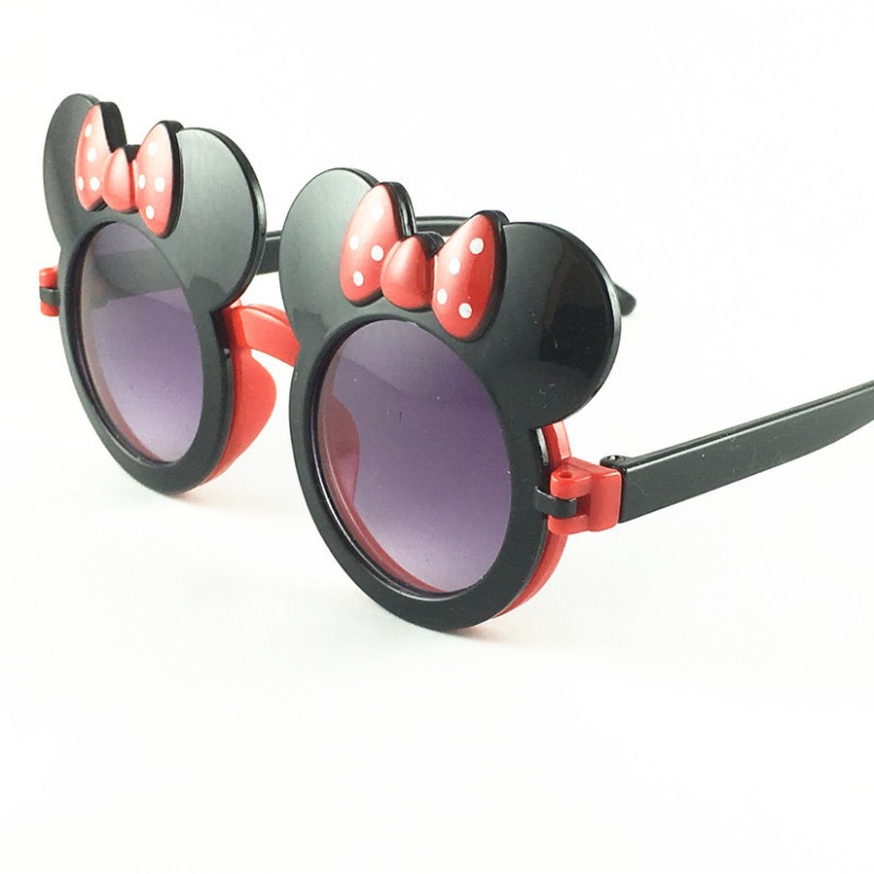 Flip Glasses New Mickey Children&#039;s Glasses Bow Sunglasses Baby Flip Sunshade Sunglasses Plain Glasses 076