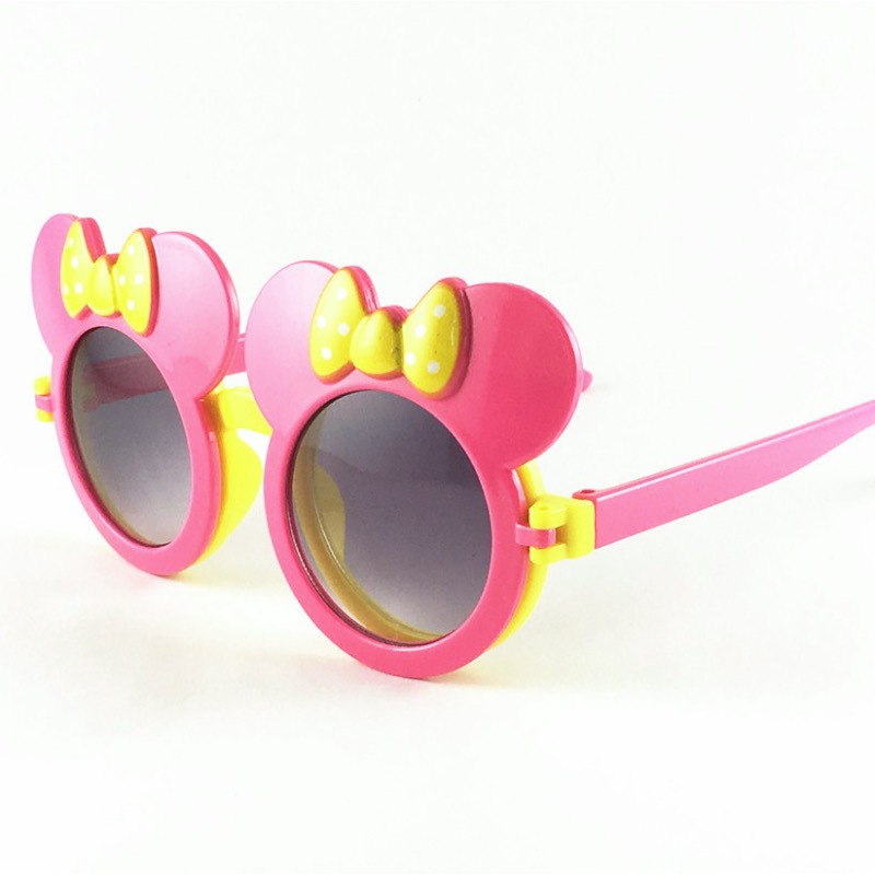 Flip Glasses New Mickey Children&#039;s Glasses Bow Sunglasses Baby Flip Sunshade Sunglasses Plain Glasses 076