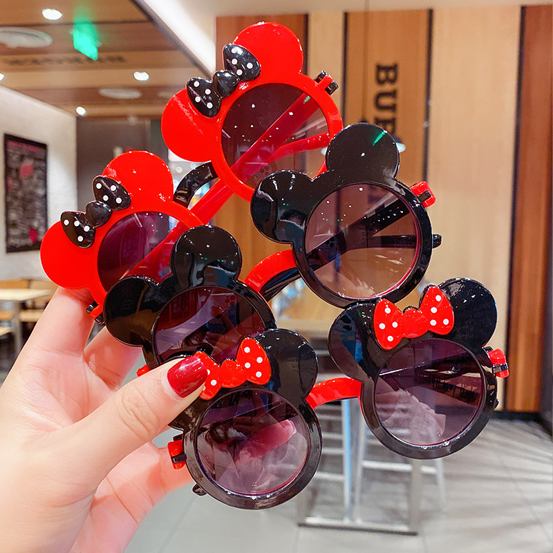 Cartoon Children&#039;s Minnie Mickey Flip Glasses Boys and Girls Animal Cute Sunglasses Sweet All-Matching Daily Sunglasses