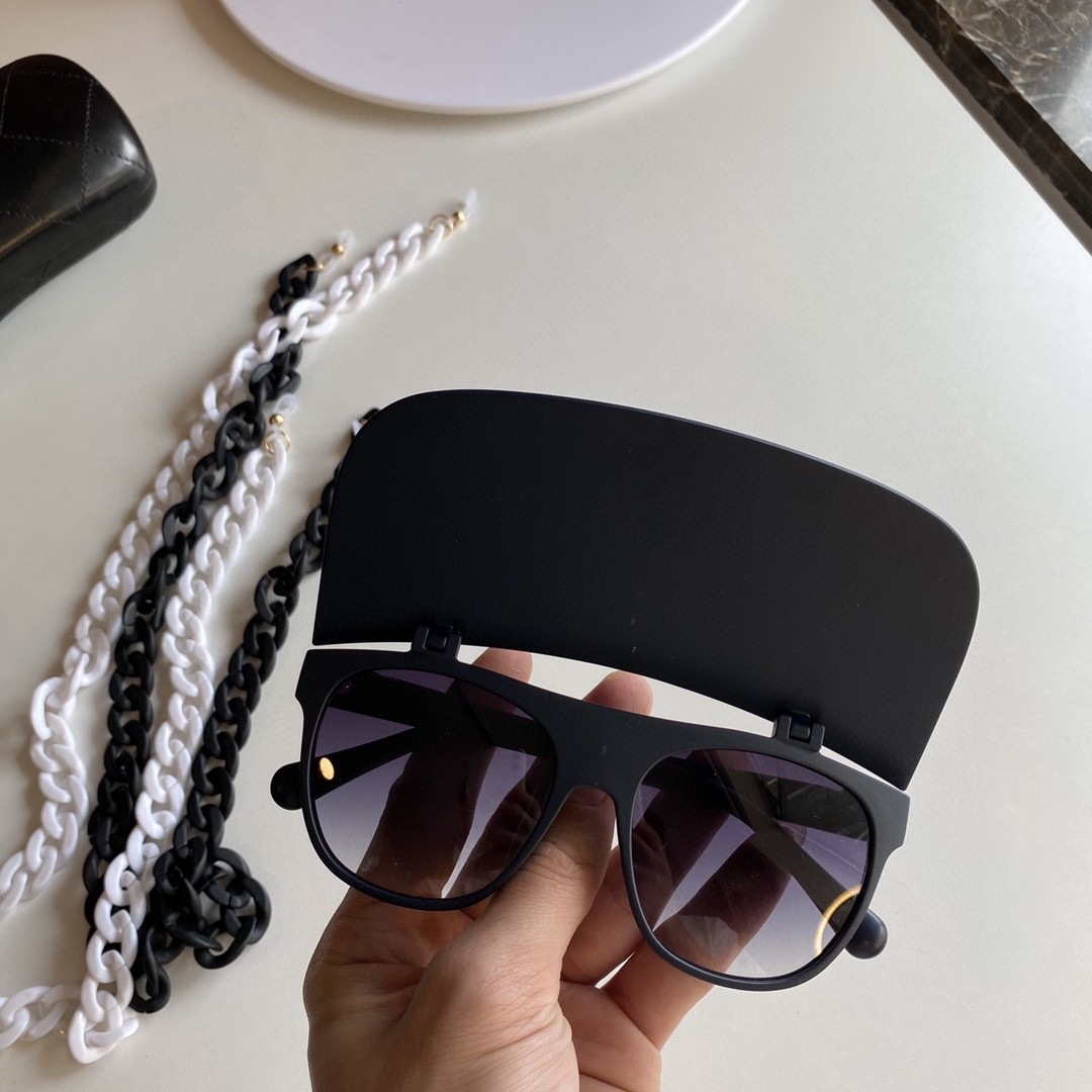 Flip Glasses c Hat Clamshell Sunglasses for Men and Women Internet Celebrity Street Shot Same Style Sunglasses
