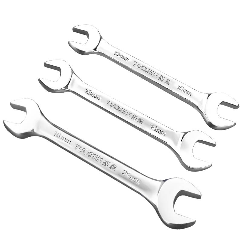 Tuosen Hardware Tools Manual Double-Headed Open-End Wrench Mirror Fork Wrench Double Headed Stud Wrench Open-End Wrench