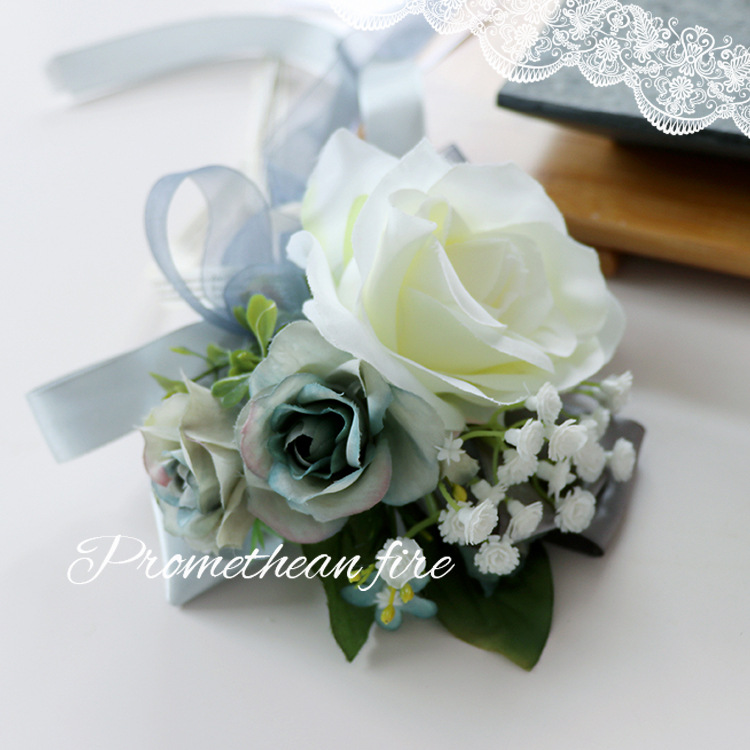 Decoration Wedding Car Decoration Decoration Rearview Mirror Door Handle Simulation Silk Flower Korean Wedding Photo