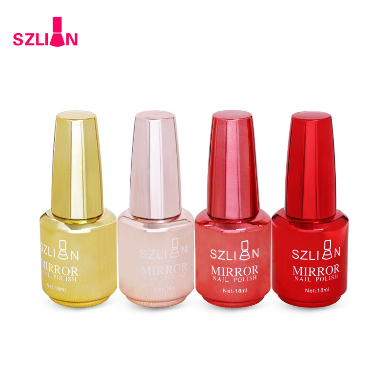CrossBorder 2021 New Style Silver Mirror Nail Polish 16 Colors NonPeelable Metallic Nail Polish Foreign Trade