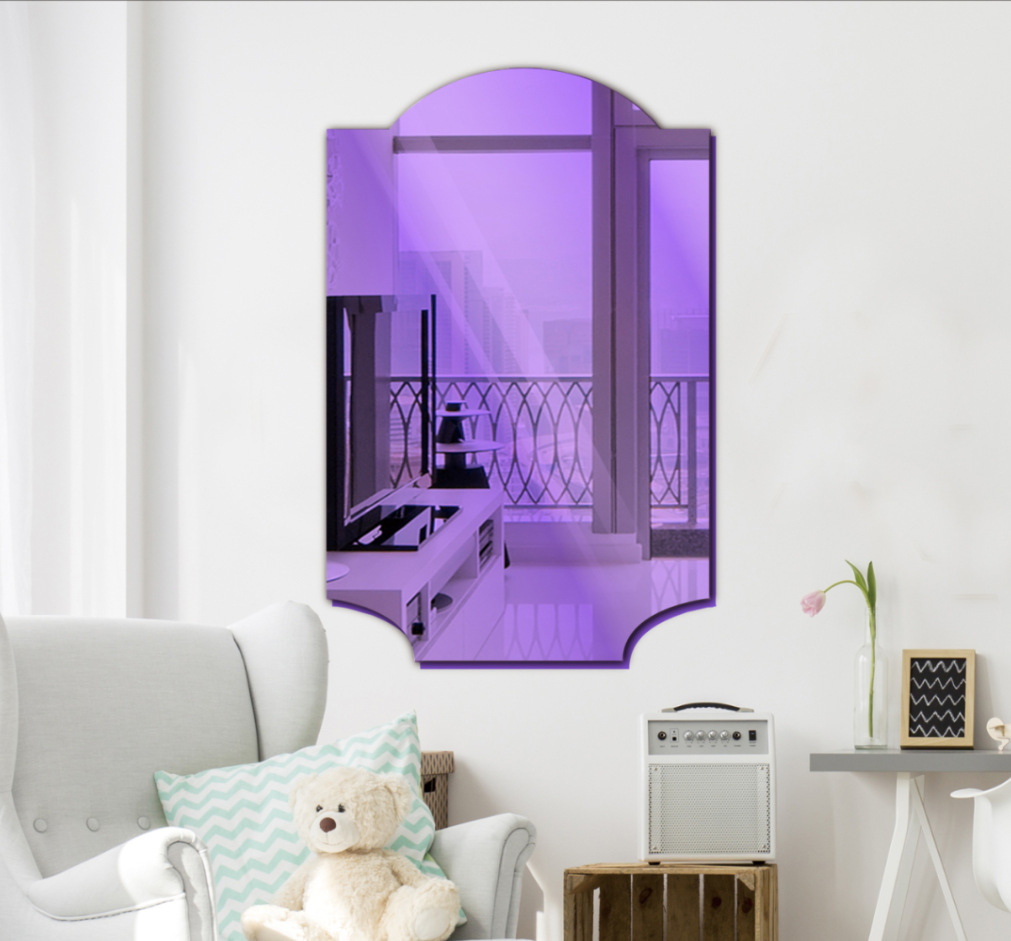 20 * 30cm HD Mirror Stickers Mirror Sticker Bathroom Decorative Sticker Geometric Shape Personality Stickers Wall Sticker Hallway Stickers