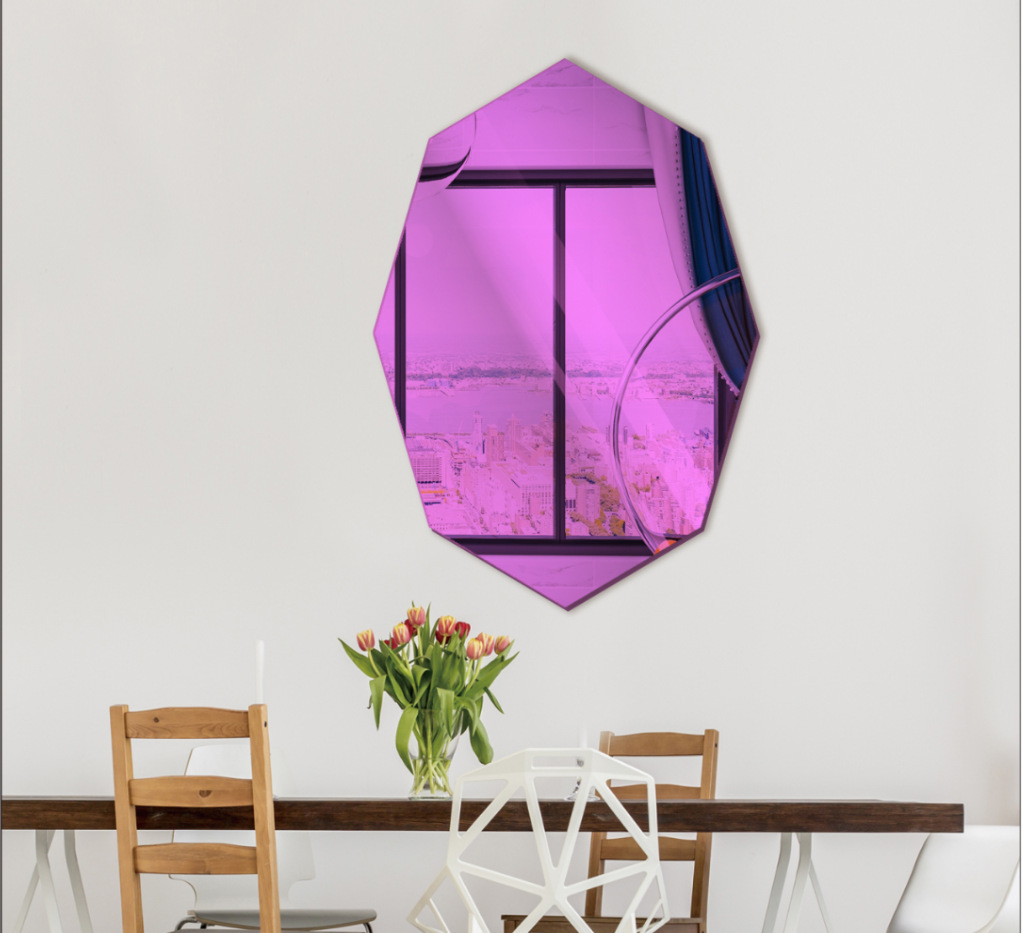 20 * 30cm HD Mirror Stickers Mirror Sticker Bathroom Decorative Sticker Geometric Shape Personality Stickers Wall Sticker Hallway Stickers