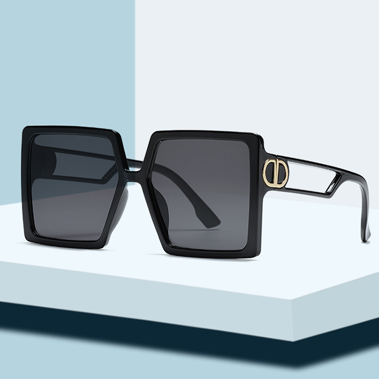 Professional Supplier Large Square Trapezoid Oversized Flat Top Fashion Sunglasses