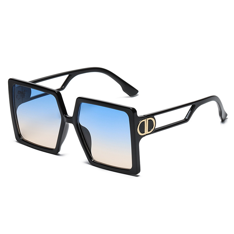 Professional Supplier Large Square Trapezoid Oversized Flat Top Fashion Sunglasses