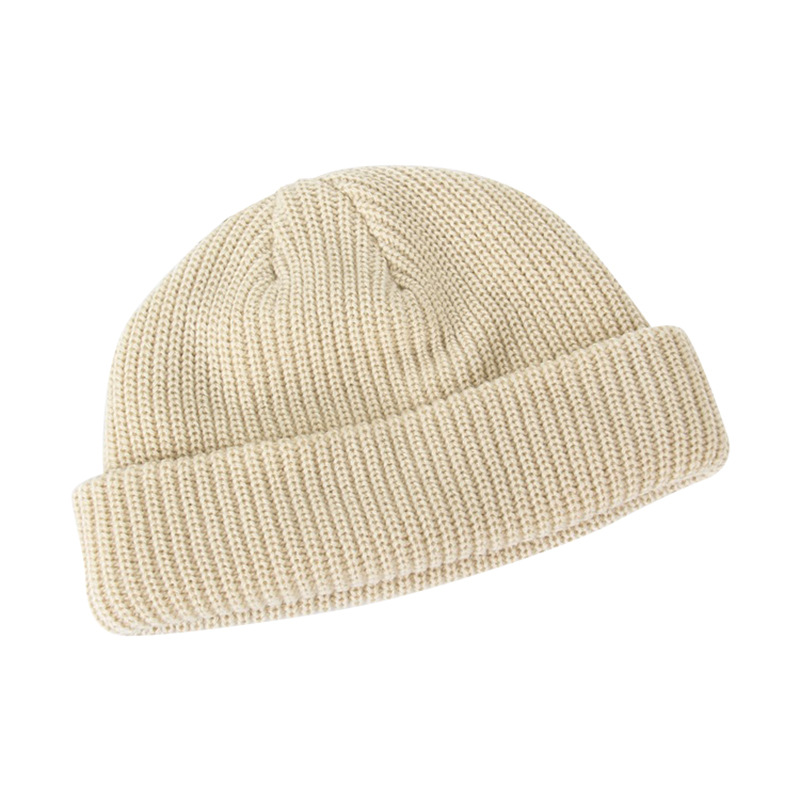 Korean Style Knitted Warm Skullcap Men&#039;s and Women&#039;s Outdoor Hip-Hop Wool Hat Japanese and Korean Solid Color Knitted Hat Factory Direct Sales