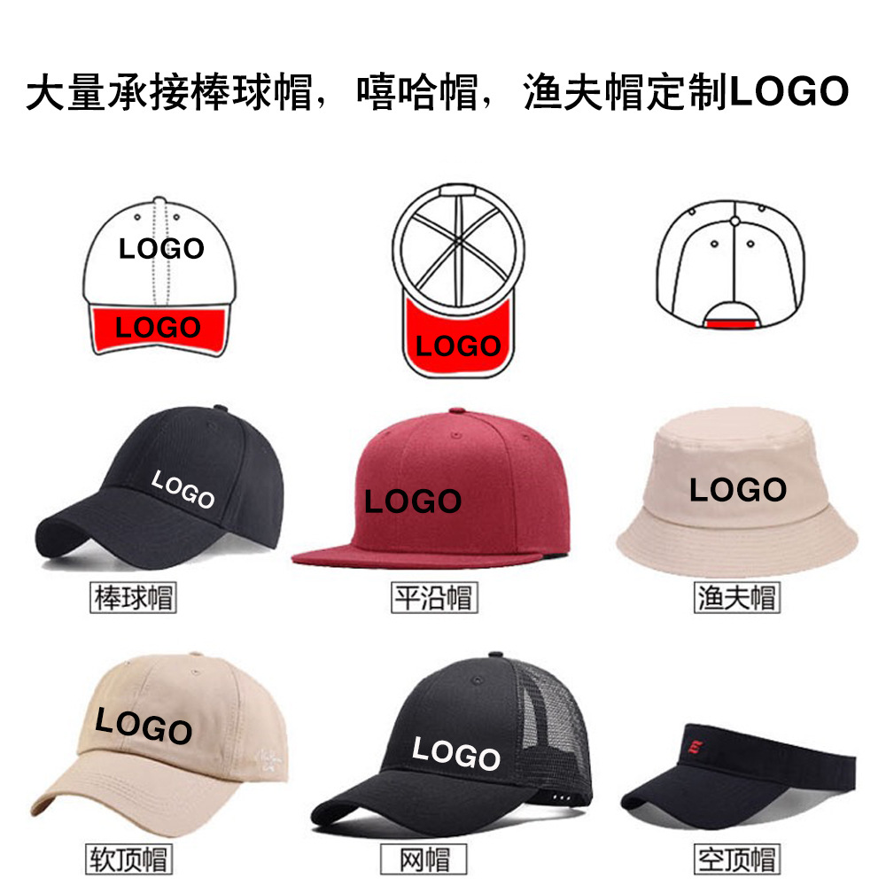 High-End Cotton Hat Male Baseball Cap Custom Printed Logo Embroidery Fashion Advertising Cap Brass Buckle Peaked Cap Embroidery