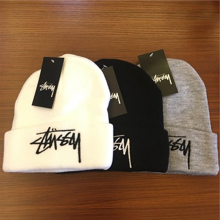 Hat Ins Autumn and Winter Knitted Hat Fashion Brand Embroidered Men and Women Couple Woolen Cap Leisure Warm Beanie Hat Hat