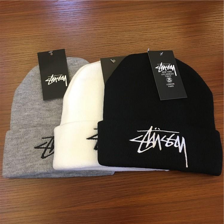 Hat Ins Autumn and Winter Knitted Hat Fashion Brand Embroidered Men and Women Couple Woolen Cap Leisure Warm Beanie Hat Hat