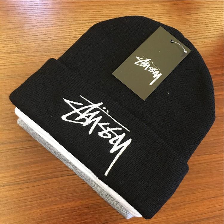 Hat Ins Autumn and Winter Knitted Hat Fashion Brand Embroidered Men and Women Couple Woolen Cap Leisure Warm Beanie Hat Hat
