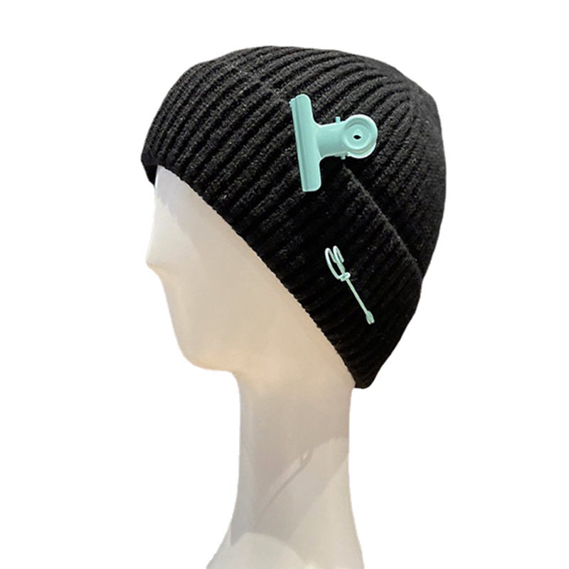 Leisure cap  Women&#039;s Autumn and Winter Fashion All-Matching Knitted Personalized Warm Keeping Sleeve Cap Fashion
