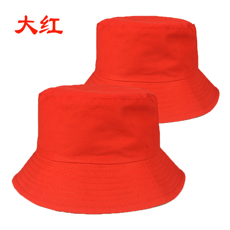 Bucket Hat Custom Logo Bucket Hat Fashion Flat Top Sun Protection Hat Spring Parent-Child round Cap Advertising Cap Printing