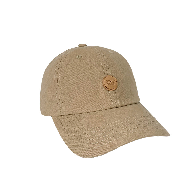 Japanese Style Small Leather Tag Baseball Cap Simple Fashion Casual Men&#039;s and Women&#039;s Hats Korean Parent-child cap