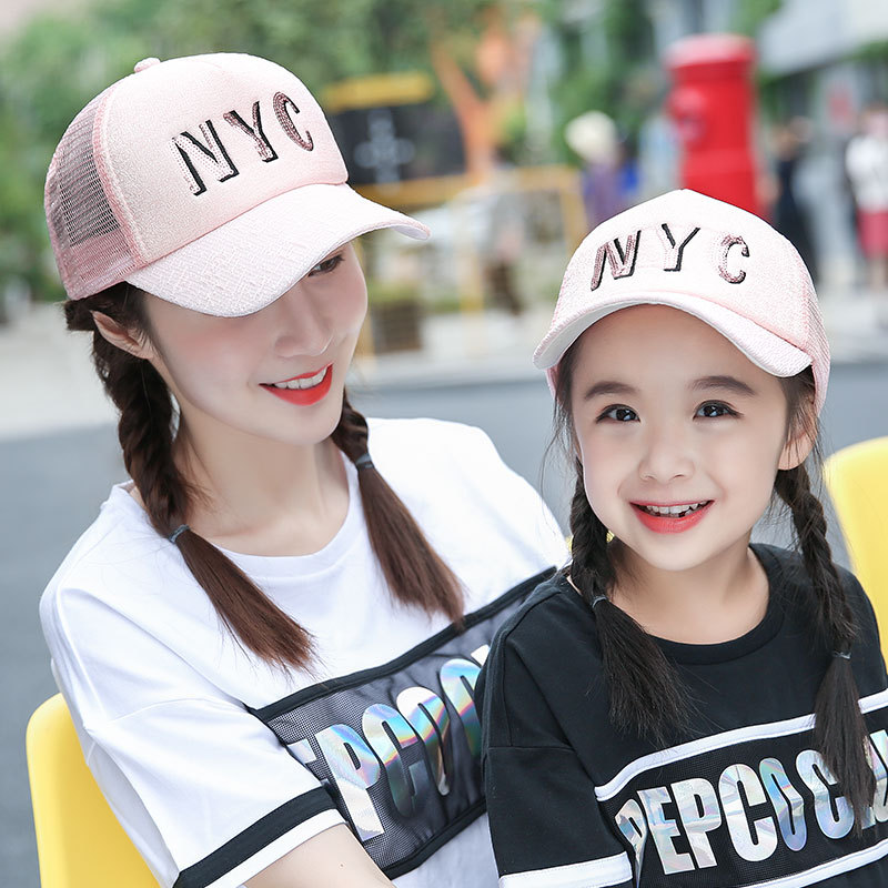 Parent-Child Hat Same Style with Mother and Son Summer a Family of Three Sun Protection Hat Parent-child cap